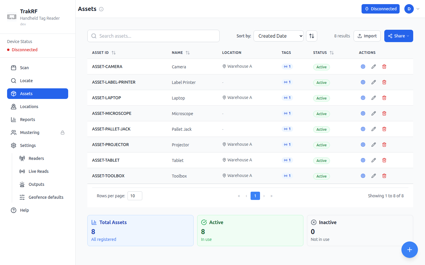 Assets screenshot