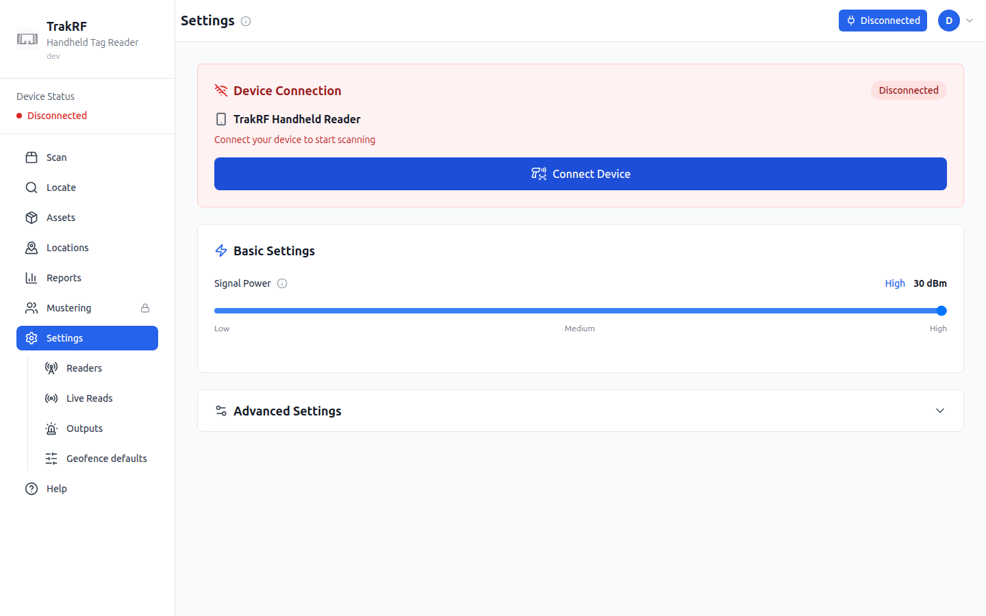 Settings screenshot